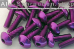 Aluminium Bolts | Purple | M5 | ~ISO 7380 | Button Head