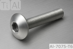 Aluminium Bolts | Silver | M6 | ~ISO 7380 | Button Head M6x30XS