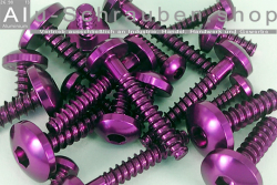 Aluminium Bolts | Purple | ST4.8 | ~DIN 7981 | Pan Head Tapping
