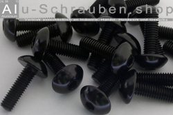 Aluminium Bolts | Black | M4 | ~ISO 7380 | Button Head M4x20