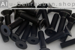 Aluminium Bolts | Black | M3 | DIN 7991 | Countersunk M3x12