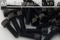 Alu Schrauben | Schwarz | M6 | DIN 912 | Zylinderkopf M6x20