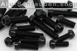 Powerbronze Verkleidungsschraubensatz 8 Stück schwarz, M6 x 20mm Alu  Schrauben