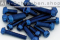 Aluminium Bolts | Blue | M5 | DIN 912 | Taper Head | Hexalobular M5x30