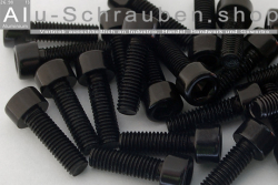 Alu Schrauben | Schwarz | M4 | DIN 912 | Zylinderkopf M4x6