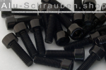 Alu Schrauben | Schwarz | M6 | DIN 912 | Zylinderkopf Schwarz M6x40 (CNC)