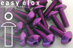 Aluminium Bolts | Purple | M6 | ~ISO 7380 | Button Head Purple M6x10 (CNC)