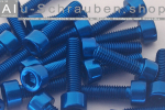 Aluminium Bolts | Blue | M10 | DIN 912 | Cap Head M10x30 (CNC)