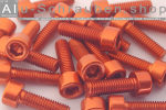 Alu Schrauben | Orange | M10 | DIN 912 | Zylinderkopf M10x40 (CNC)