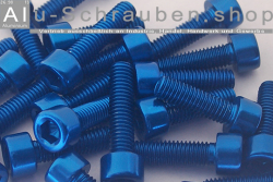 Alu Schrauben | Blau | M5 | DIN 912 | Zylinderkopf M5x25 (CNC)
