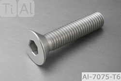 M4 Countersunk Aluminium Bolts Silver DIN 7991 / ISO 10642