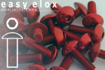 Aluminium Bolts | Red | M5 | ~ISO 7380 | Button Head Red M5x10 (CNC)