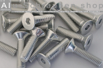 Aluminium Bolts | Silver | M6 | DIN 7991 | Countersunk