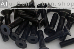 Aluminium Bolts | Black | M5 | DIN 7991 | Countersunk