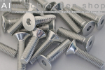 Aluminium Bolts | Silver | M8 | DIN 7991 | Countersunk